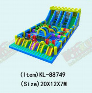 Large 3lanes Children Fun Park Inflatable Slide Playground