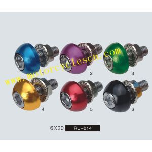 Quality Motorcycle motocross Aluminum Colorful Nuts 6×20 Bike Blue Red Yellow White for sale