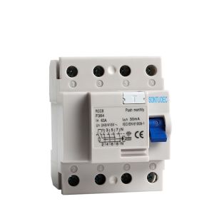 Quality Resin Cover 2P 4P 63A 30mA Magnetic RCCB Circuit Breaker for sale