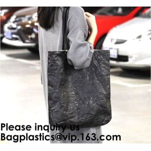 Washable TYVEK Kraft Paper Shopping Bag Shoulder Handbag DuPont Paper Tote Bag