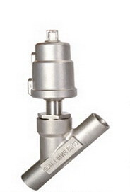 China Stainless Steel Weld Connection DN25 Pneumatic Angle Valve on sale