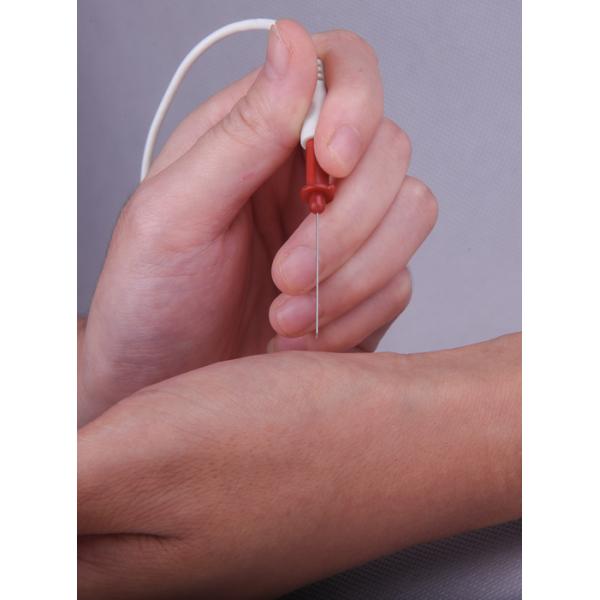 Yellow Sterilized Disposable EMG Needle Electrodes With Plastic Material