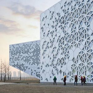 CNC Aluminum Curtain Wall Metal Panel PVDF Coating Fireproof