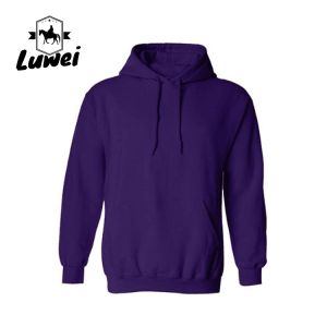 Warm Cotton Crew Neck 280g Custom 50% Cotton Drawstring Sweatshirt Men Felpa