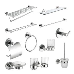 Round ODM Bathroom Hardware Sets Sanitary Wall Mounted