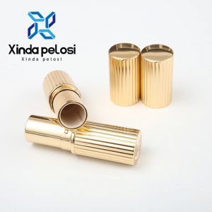 Custom Luxury Metal Gold Aluminium Empty Lipstick Tube Container Plastic
