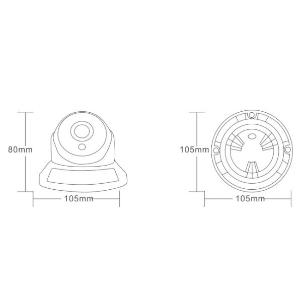 1080P Mini Ip Night Vision Dome Camera 4PCS Array LED For Factory