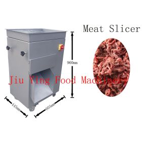Quality Compact Industrial Meat Slicer / Bacon Cooked Meat Strip Cutter Machine for sale