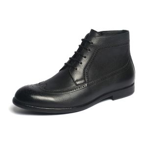 Quality Breathable Anti Odor Lace Up Mens Leather Dress Boots for sale