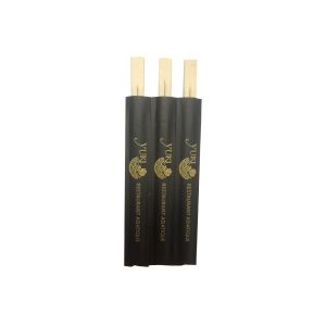 21cm Twins Bamboo Chopsticks For Sushi Half Paper Packing