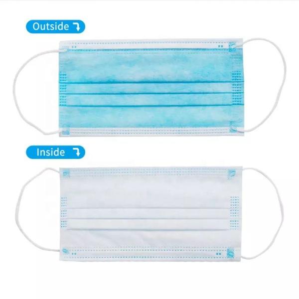 Hospital Disposable Earloop Face Mask 3 Ply Non Woven Ce Fda Approved
