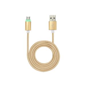 PP Yarn Expandable Cotton Braided Sleeving Golden / Silver Color For Data Cables