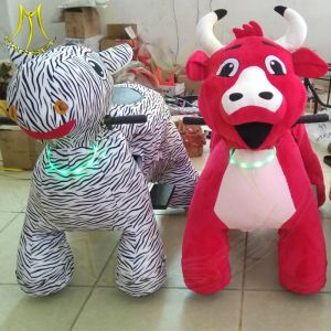 China Hansel amusement park games plush animales mountables electric toy rides on sale