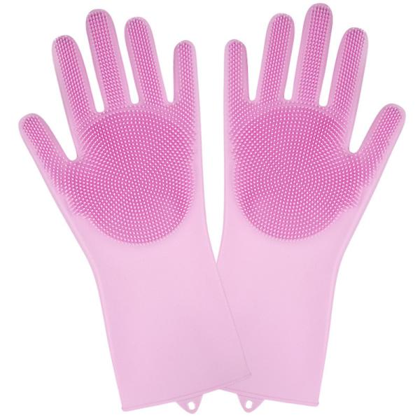 Professional Heat Resistant Kitchen Rubber Dish Washing Gloves Silicone Cleaning