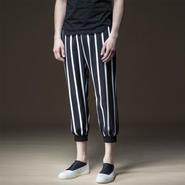 Stripe Men Loose Jogger Pants / Sportswear Sweatpants For Outdoor Running
