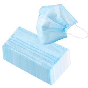 Water Resistant 3 Ply Disposable Protective Face Mask With Elastic Earloop