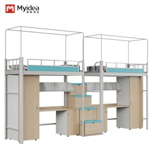 Support customization Spacious Capsule Bunk Bed with  a curtain frame and staris for High-Standard Rooms
