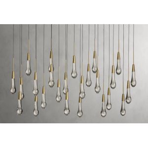 Quality 50&quot;L Rain Pendant Light 50W Linear Chandelier For Dining Room for sale