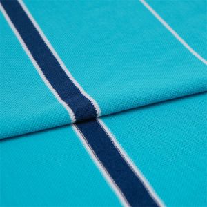Healthy And Breathable Skin-Friendly Good Texture Striped Knit Fabric For Polo