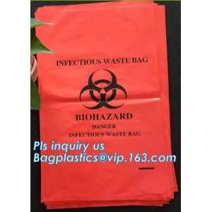 Yellow infectious medical waste disposal plastic bag Biohazard garbage bags,
