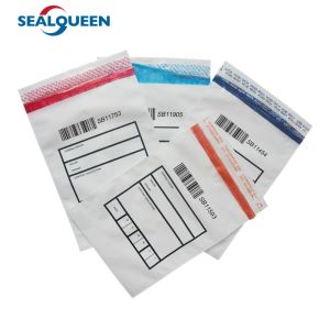 Clear Security Custom Plastic Tamper Evident Bag Money Security Seal