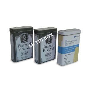 Small Metal Wire Hinged Condom Tin Box With Printing And Embossing