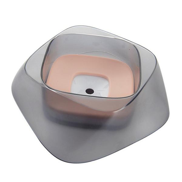 New Creative Pet Bowl Diamond-Shaped Design Plastic Cat Bowl Large Dog Buoyancy Bowl