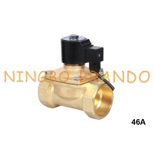 China 2'' Water Fountain Brass Solenoid Valve Underwater Waterproof IP68 on sale