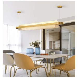 arched LED Golden sand Hardware Paint + Acrylic Modern Pendant Light