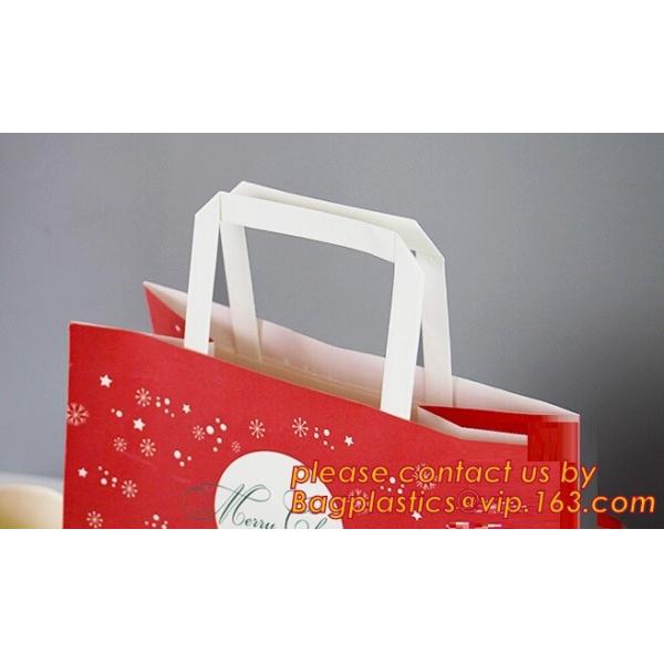 Buy Multicolor paper gift bag, colorful kraft paper shopping bag, Recycled Flat Handle Brown Krafts Paper Bags Custom, Chris at wholesale prices