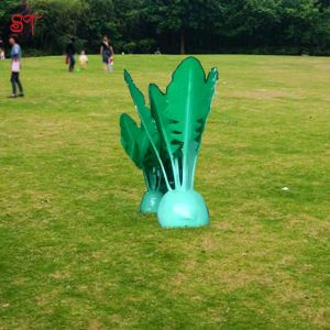 Salted Vegetable Green Large Outdoor Metal Sculpture Stainless Steel Statue