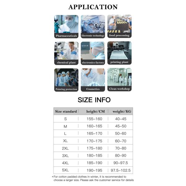 H-1122 Antistatic Dustproof Workwear Polyester Filament Yarn Coverall with Hood Long Sleeve Customizable for Cleanroom Pharmaceutical Electronic