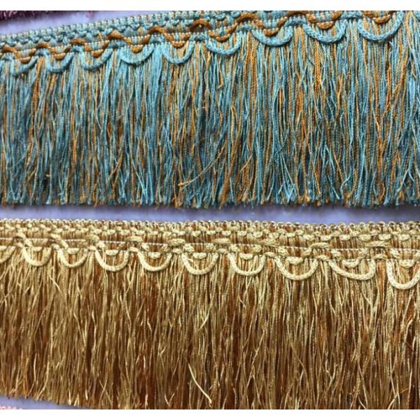 Fluorescent color high quality OEM decorative gimp fringe for curtain decoration