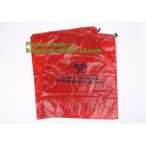 Biodegradable Dtrawstring Biohazard Bags Medical Drawtape, Biological Hazardous