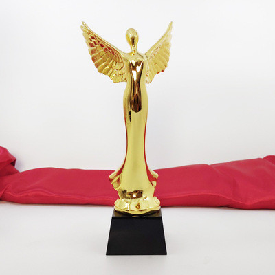 Buy Resin Flying Figure 285mm height Music Award Trophy With Wings at wholesale prices