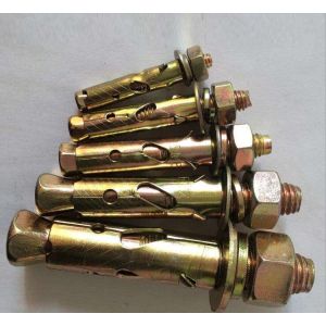 Metal M8 M10 M12 Sleeve Anchor Bolts Cylindrical Fasteners With Fix Nut / Flat