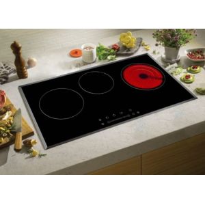 3 Zones 5KW Electric Glass Induction Ceramic Hybrid Hob