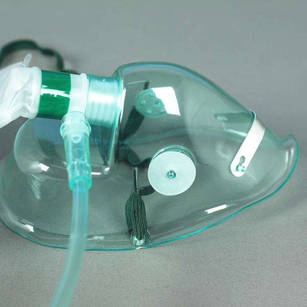 Disposable Partial Rebreather Mask Portable Oxygen Mask 6mm Diameter Transparent Or Green