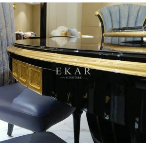 Italian Luxury Round Dining Table With Rotating Centre