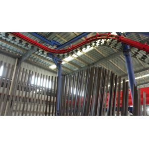 Quality Full Automated Aluminium Profiles Vertical Powder Coating Production Line PLC Control System for sale