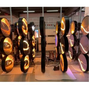 Double Sided P4 Round Shape Led Display Flexible Digital Screen