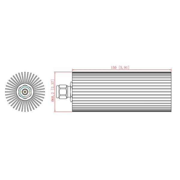 DC-6GHz 100W Dummy Load / Termination Load N Male