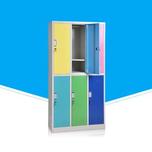 China Swimming Pool Lateral Steel 6 Door D450mm Metal Locker Cupboard on sale
