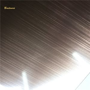 Brushed Bronze Gold Pvd Hairline Stainless Steel Sheet 304 Grade