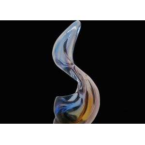 Simple Design Colored Glaze Trophy Cup Black Crystal Base Home Decoration