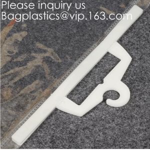 China Custom Logo Printing EVA Garment Underwear Clothes Packaging Transparent Button Pvc Soft Plastic Hanger Hook Bag Package on sale