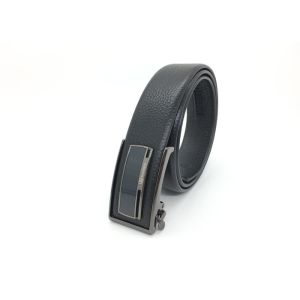 China Full Grain Leather Ratchet Men's Automatic Buckle Belt on sale