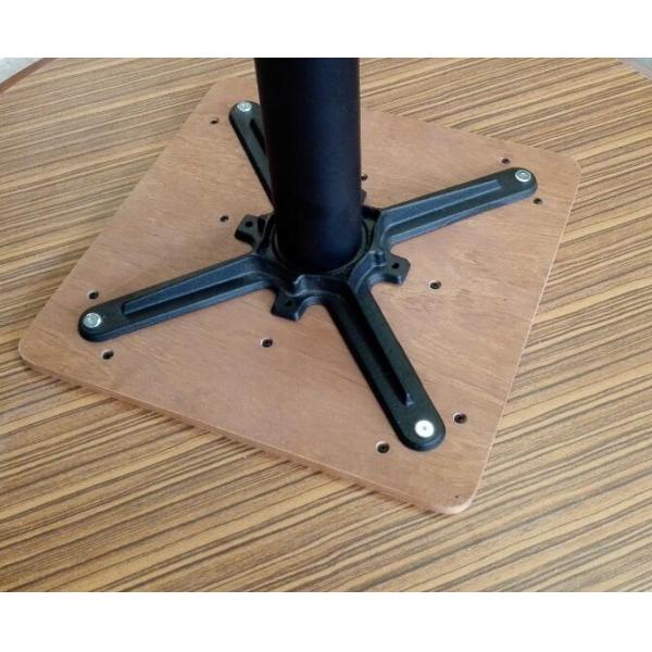 Durable Wooden Dining Room Tables Polished Metal For Restaurant