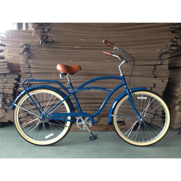 26 Inch Men's Single Speed Vintage Spring Fork Beach Cruiser for Flatland Competition