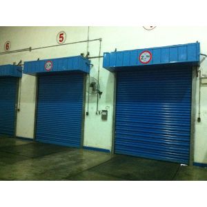 Quality Rock Wool Insulated Fire Rated Roller Shutter Doors For Factories / Retail Stores for sale
